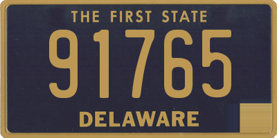 DE license plate 91765