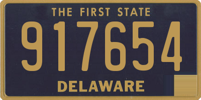 DE license plate 917654