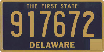 DE license plate 917672