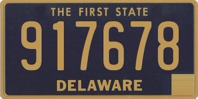 DE license plate 917678