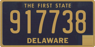 DE license plate 917738