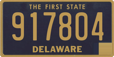 DE license plate 917804