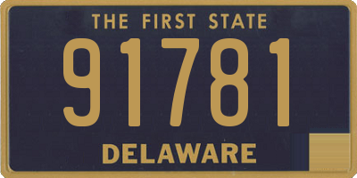 DE license plate 91781