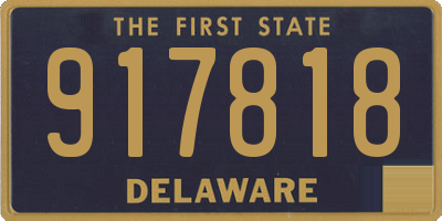 DE license plate 917818