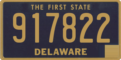 DE license plate 917822