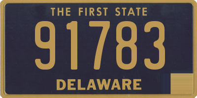 DE license plate 91783