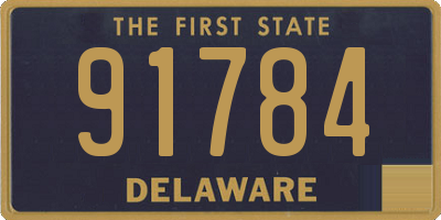 DE license plate 91784