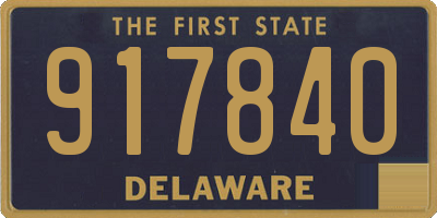 DE license plate 917840