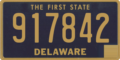 DE license plate 917842