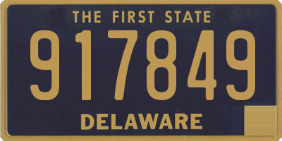 DE license plate 917849