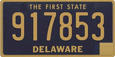 DE license plate 917853