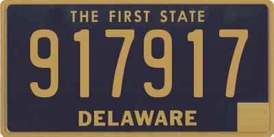 DE license plate 917917