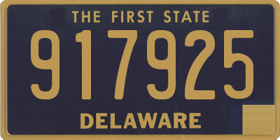 DE license plate 917925