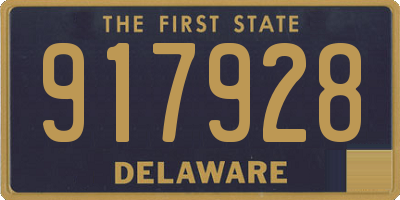 DE license plate 917928