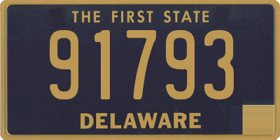DE license plate 91793