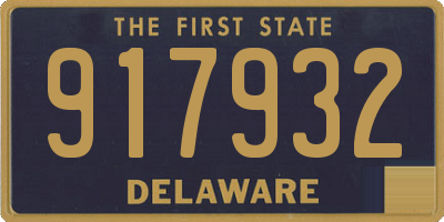 DE license plate 917932