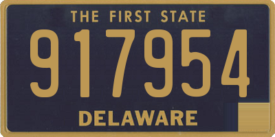 DE license plate 917954