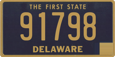 DE license plate 91798