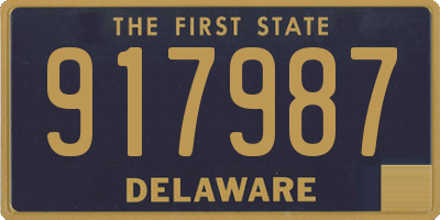 DE license plate 917987