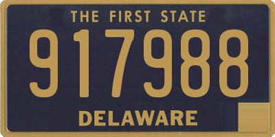 DE license plate 917988