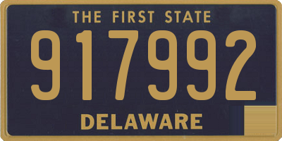 DE license plate 917992