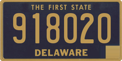 DE license plate 918020