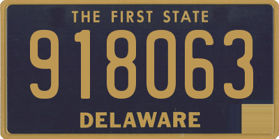 DE license plate 918063