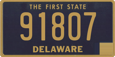 DE license plate 91807