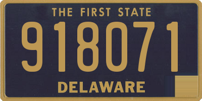 DE license plate 918071
