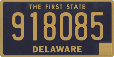 DE license plate 918085