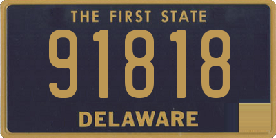 DE license plate 91818