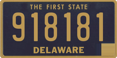 DE license plate 918181