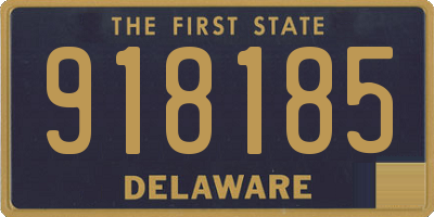 DE license plate 918185