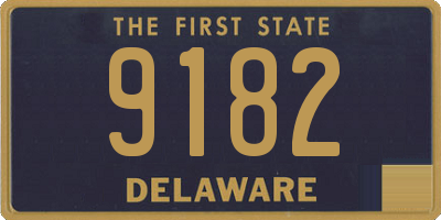 DE license plate 9182