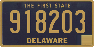 DE license plate 918203