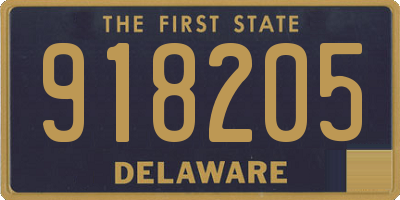 DE license plate 918205
