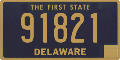 DE license plate 91821