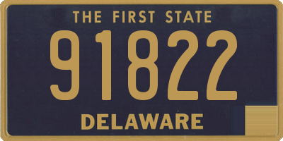 DE license plate 91822
