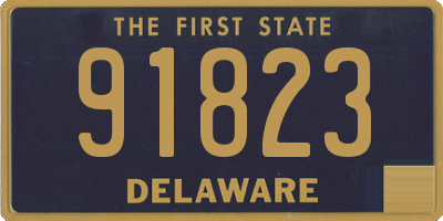 DE license plate 91823