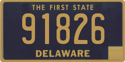DE license plate 91826