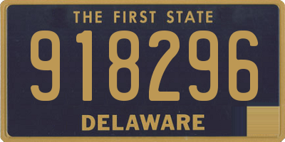 DE license plate 918296