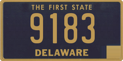 DE license plate 9183