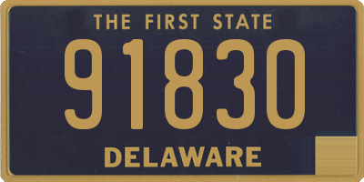 DE license plate 91830