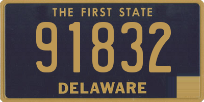 DE license plate 91832