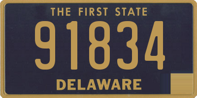 DE license plate 91834