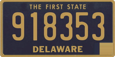 DE license plate 918353
