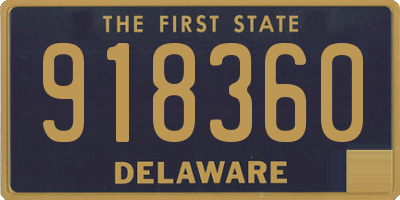 DE license plate 918360