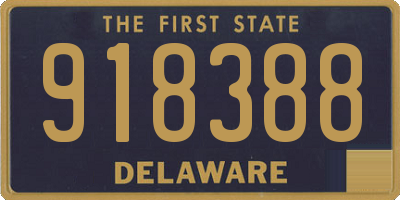 DE license plate 918388