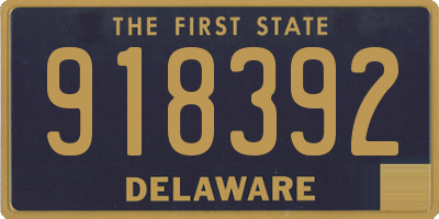 DE license plate 918392