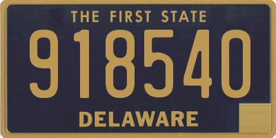 DE license plate 918540